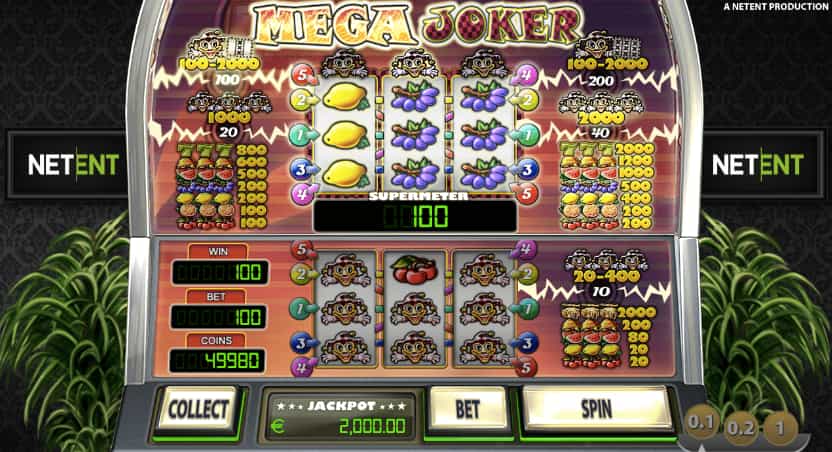 玩家回報率99.00%-Mega Joker大頭彩老虎機