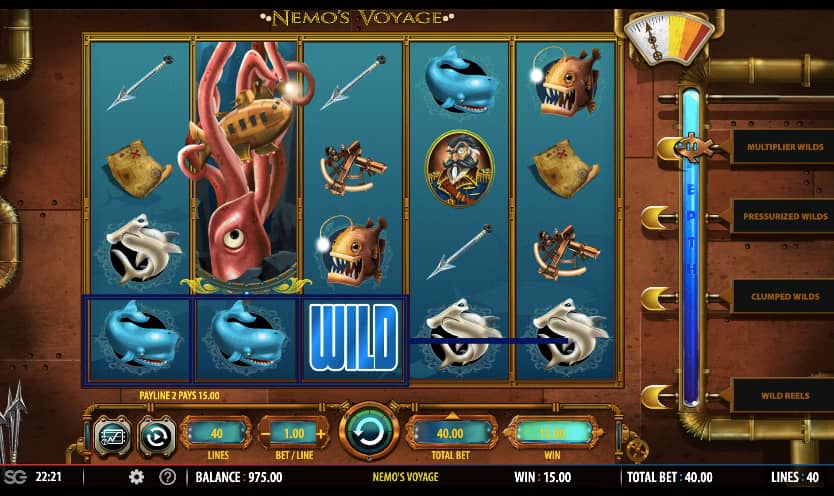 玩家回報率99.00%-Nemo's Voyage大頭彩老虎機 