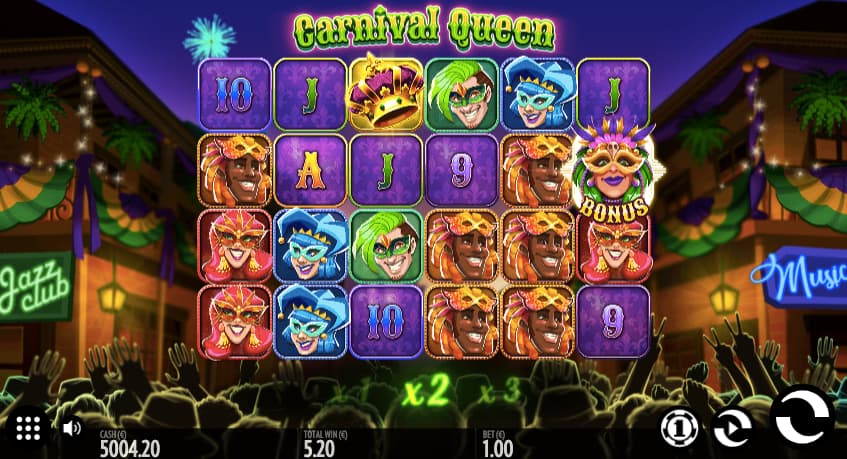 96.10% 玩家回報率 - Carnival Queen 熱門老虎機 (Thunderkick) 狂歡節女王