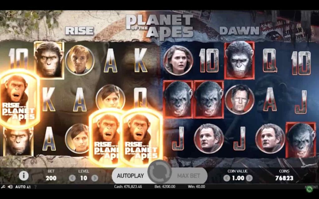 96.33% 玩家回報率 - Planet of the Apes 熱門老虎機 (NetEnt) 
