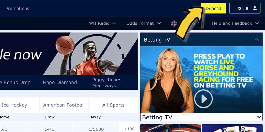 William Hill 威廉希爾平台-如何成功入金/存款?
